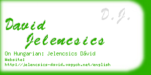 david jelencsics business card